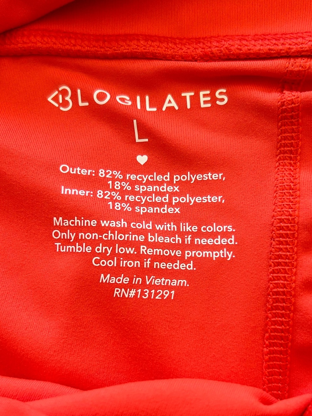 NWT Blogilates Crisscross Slit Skort | Spicy Orange | Size Large - Picture 7 of 8